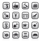 building and construction icons - vector icon set