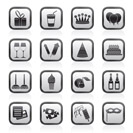 birthday and party icons - vector icon set