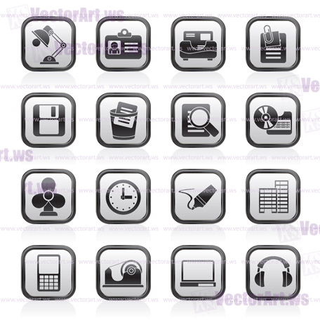 Office and business icons - vector icon set