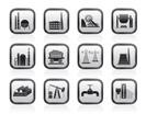 Heavy industry icons - vector icon set