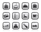 Ski Track and sport icons - vector icon set