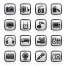 multimedia and technology icons - vector icon set