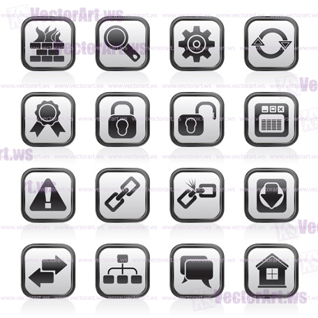 Internet and web site icons - vector icon set