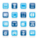 multimedia and technology icons - vector icon set