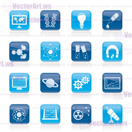 science, research and education Icons - Vector Icon set