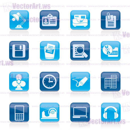 Office and business icons - vector icon set