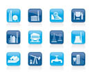 Heavy industry icons - vector icon set