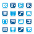 multimedia and technology icons - vector icon set