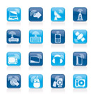 wireless and technology icons - vector icon set