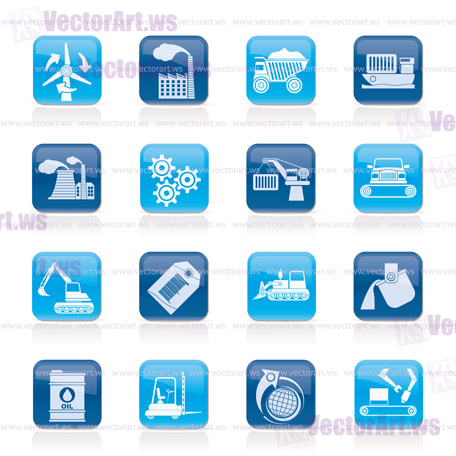 different kind of business and industry icons - vector icon set