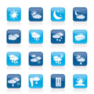 Weather and meteorology icons - vector icon set