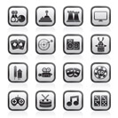 entertainment objects icons - vector icon set