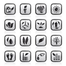 environment and nature icons - vector icon set