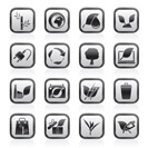 Environment and Conservation icons - vector icon set