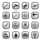 Medicine and hospital equipment icons - vector icon set