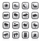 Weather and meteorology icons - vector icon set