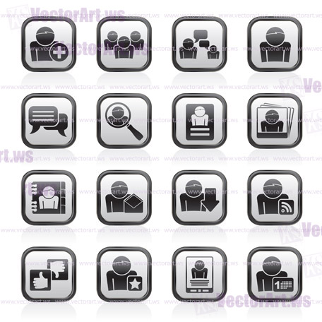 Social Media and Network icons - vector icon set