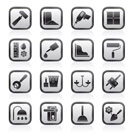 Construction and building equipment Icons - vector icon set 1