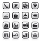 Shopping and mall icons - vector icon set