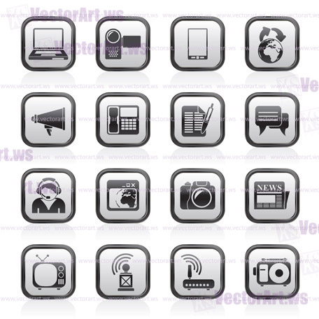 Communication and Technology icons - Vector Icon Set