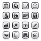 Business and office objects icons - vector icon set