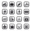 Business and office objects icons - vector icon set