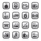 Household Gas Appliances icons - vector icon set