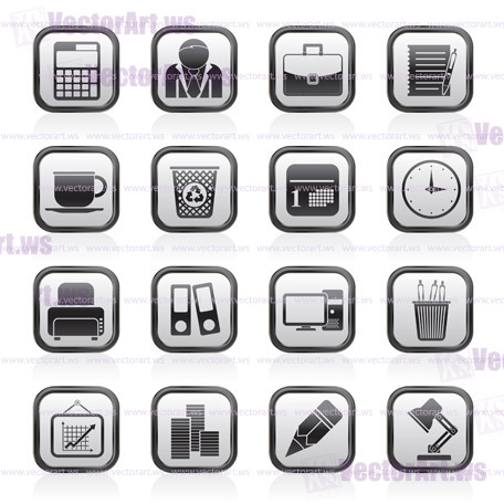 Business and office icons - vector icon set