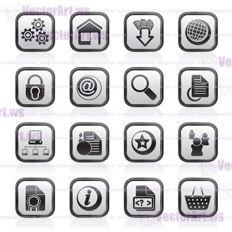 Website and internet icons - vector icon set