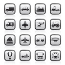 Different kind of transportation icons - vector icon set