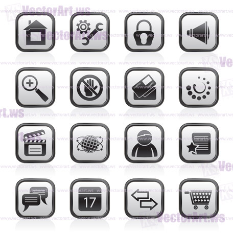 Website and internet icons - vector icon set