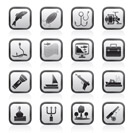 Fishing industry icons - vector icon set