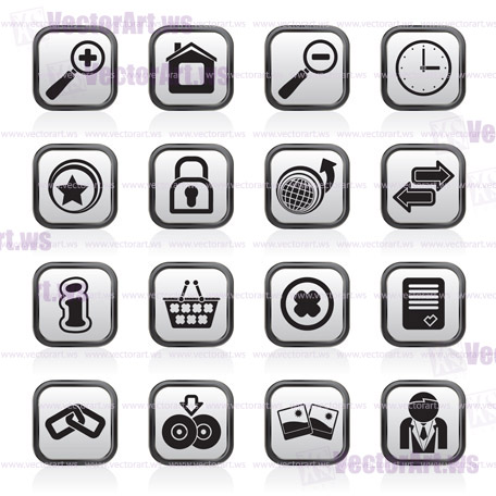 Web Site and Internet icons - vector icon set