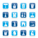 Cleaning and hygiene icons - vector icon set