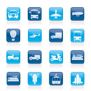 Transportation and travel icons - vector icon set