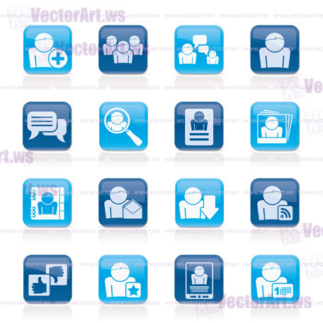 Social Media and Network icons - vector icon set