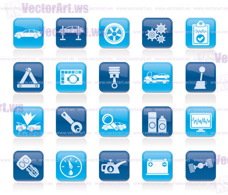 car services and transportation icons - vector icon set