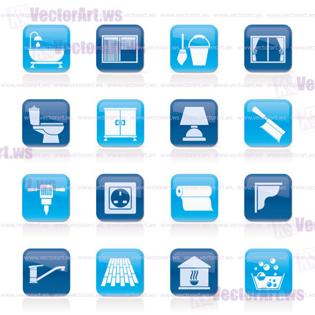 Construction and building equipment Icons - vector icon set 2