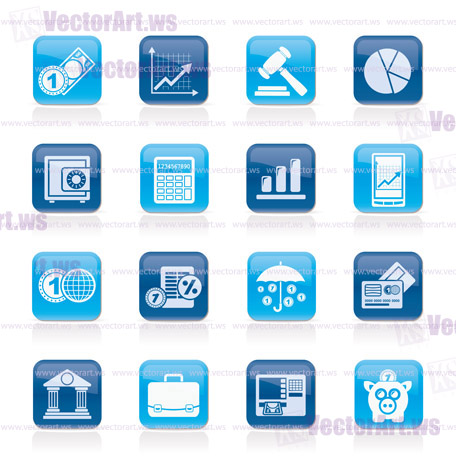 Business and finance icons - vector icon set