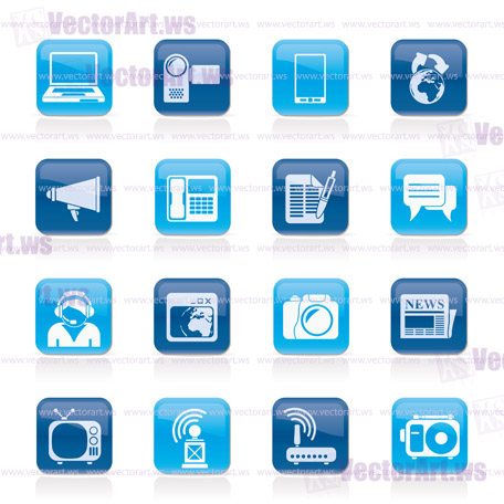 Communication and Technology icons - Vector Icon Set