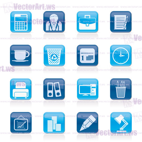 Business and office icons - vector icon set