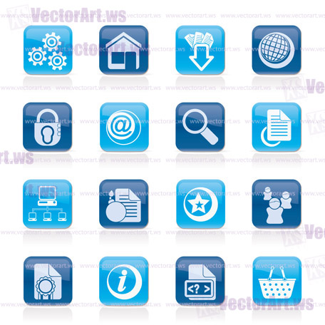 Website and internet icons - vector icon set