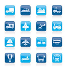 Different kind of transportation icons - vector icon set