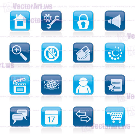 Website and internet icons - vector icon set