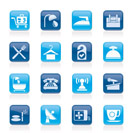 Hotel and motel icons - Vector icon Set