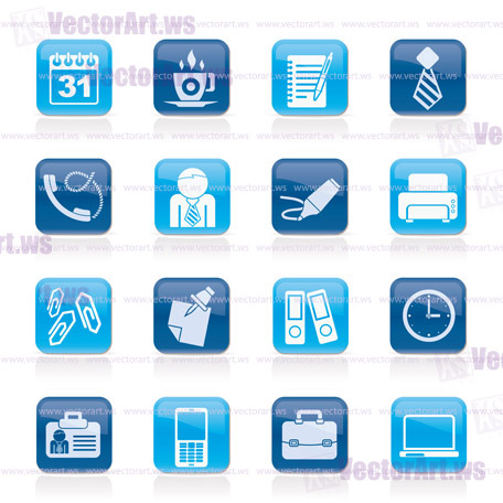 Business and office icons - vector icon set