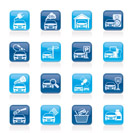 Car and road services icons - vector icon set