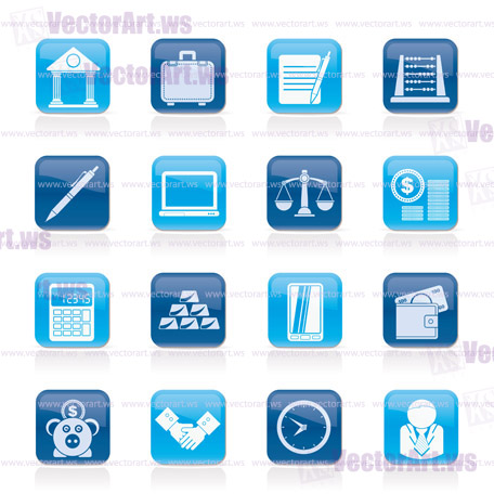 Business and office icons - vector icon set