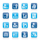 Business, management and hierarchy icons - vector icon set