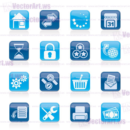 Web Site and Internet icons - vector icon set